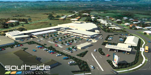 An artists impression of the Southside’s new shopping centre complex, stage one and two. An artists impression of the Southside’s new shopping centre complex, stage one and two.